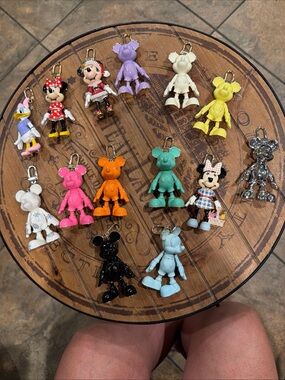 Assorted Baublebar Mickey & Minnie Keychain Charms - Multicolor